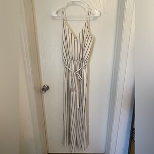 One Clothing White striped jumpsuit